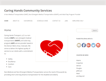 Tablet Screenshot of caringhandstransport.net